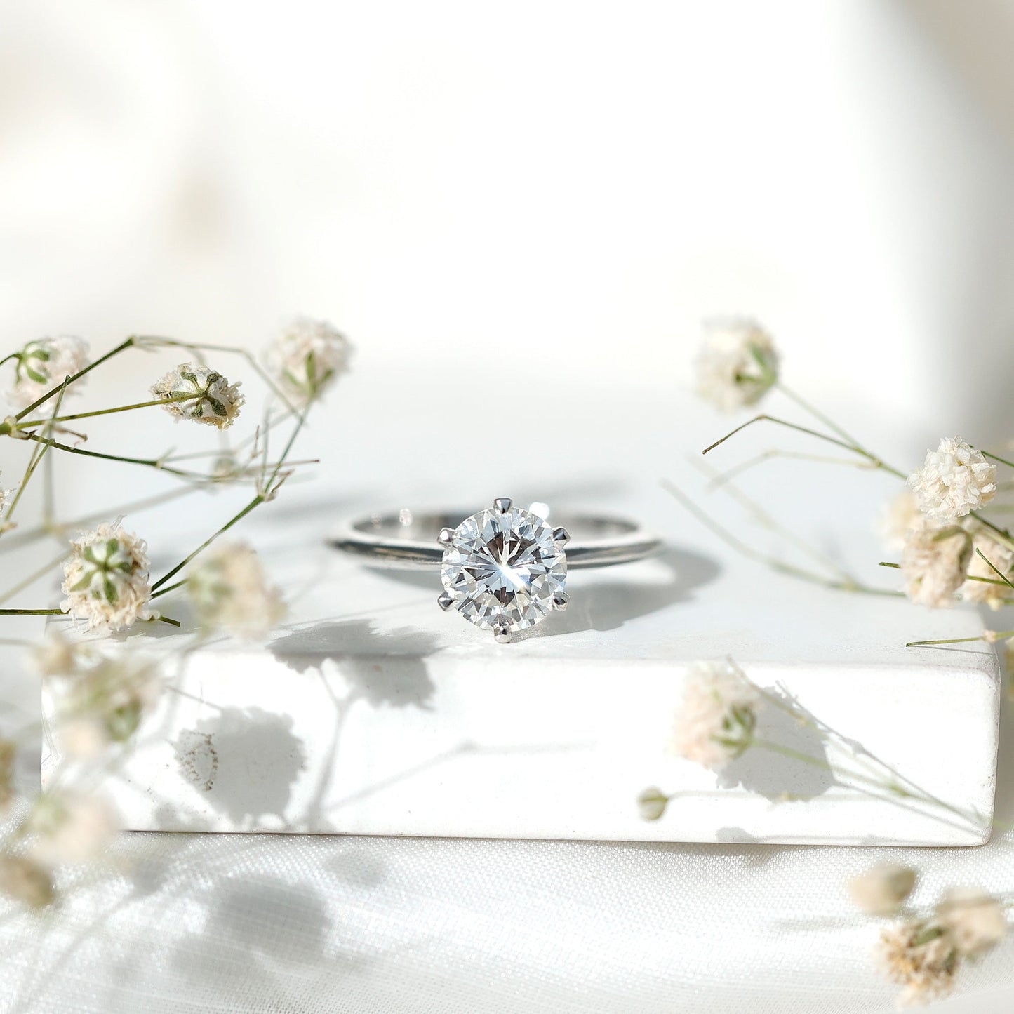 2 Carat Lab Grown Diamond Six Prongs Engagement Ring