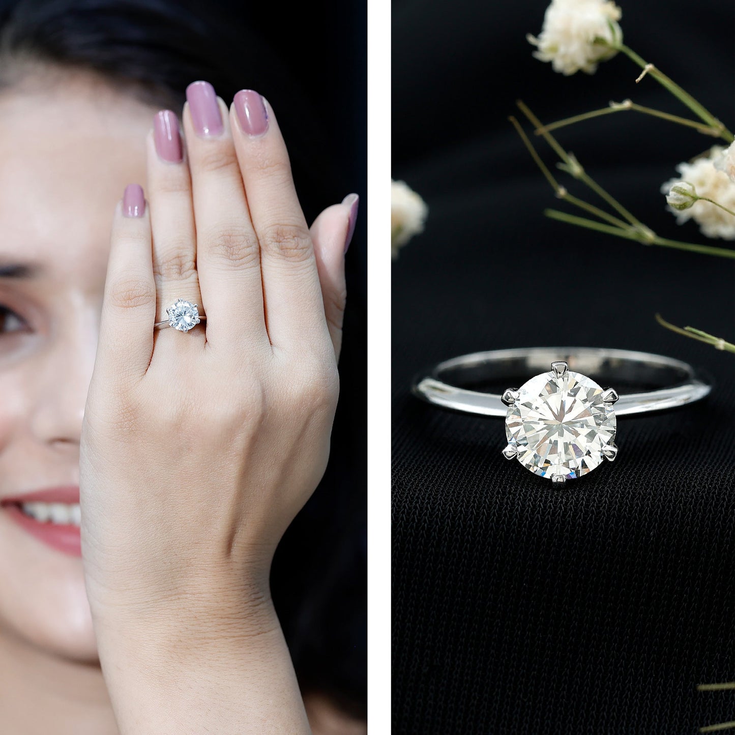 2 Carat Lab Grown Diamond Six Prongs Engagement Ring