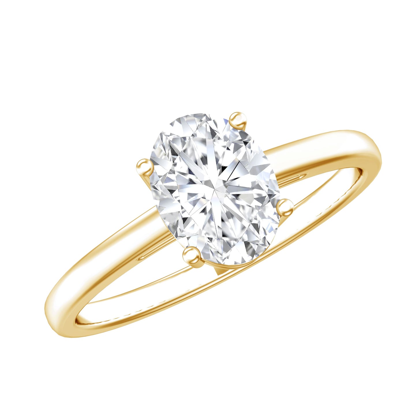 Certified 1.2 Carat Lab Grown Oval Diamond Engagement Ring