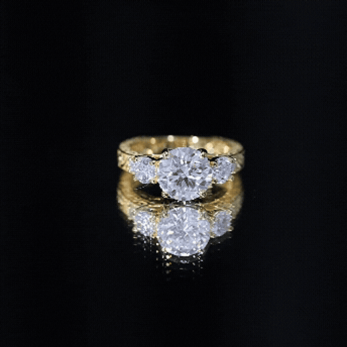 Lab Grown Diamond Vintage Style Engagement Ring