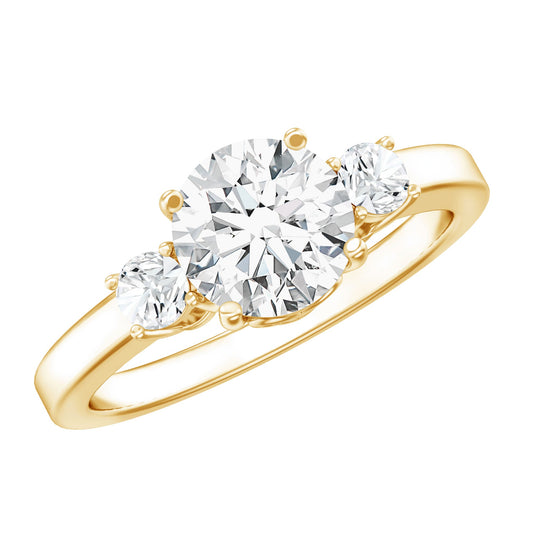1.2 Carat Lab Grown Diamond 3 Stone Engagement Ring for Women