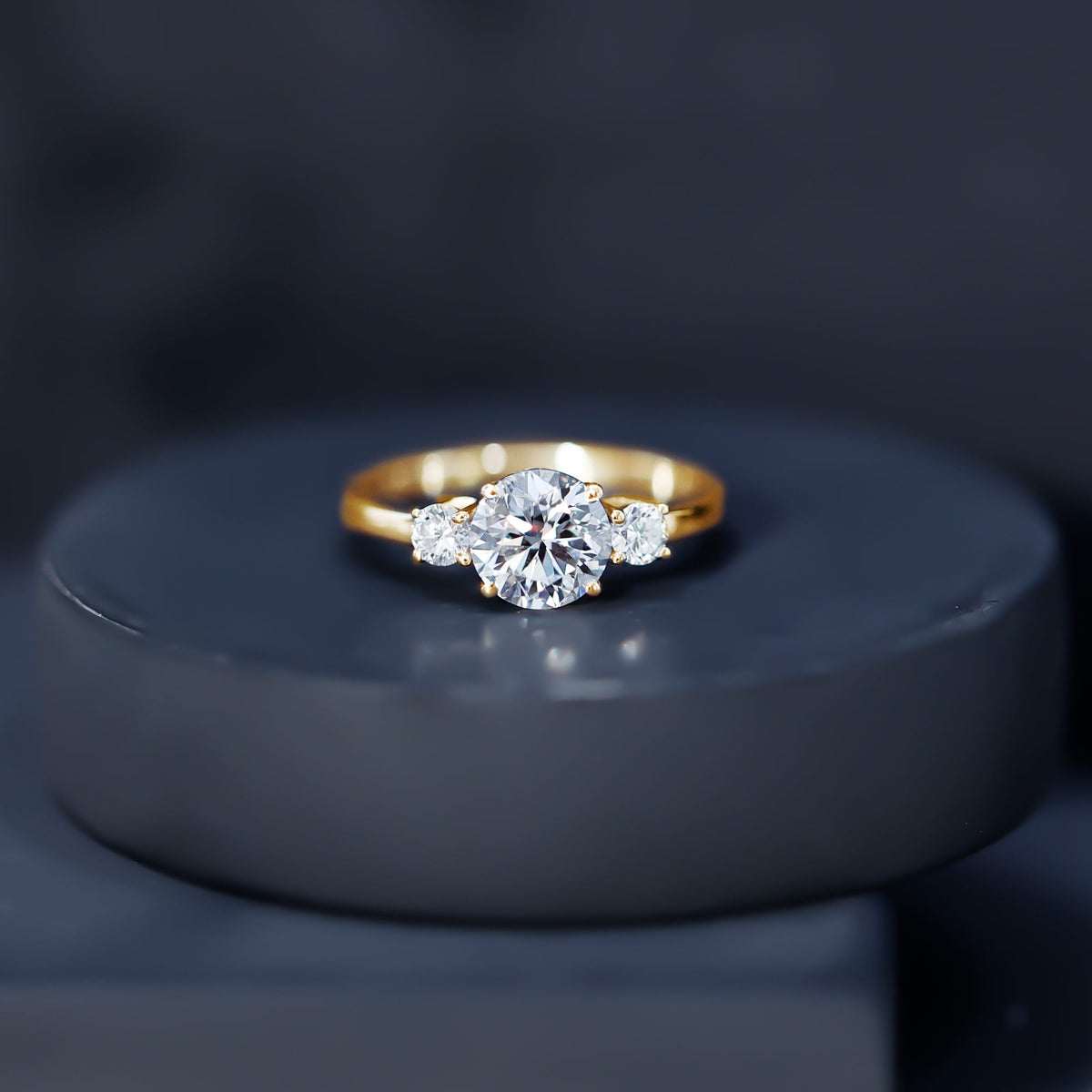 1.2 Carat Lab Grown Diamond 3 Stone Engagement Ring for Women