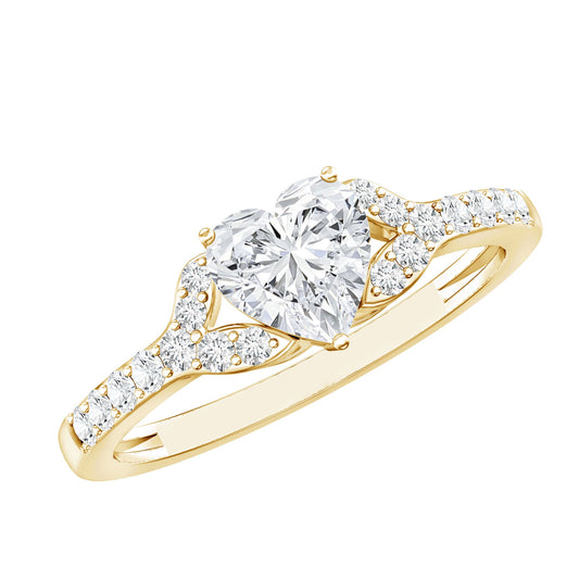 Certified 1.2 Carat Diamond Heart Solitaire Ring For Her