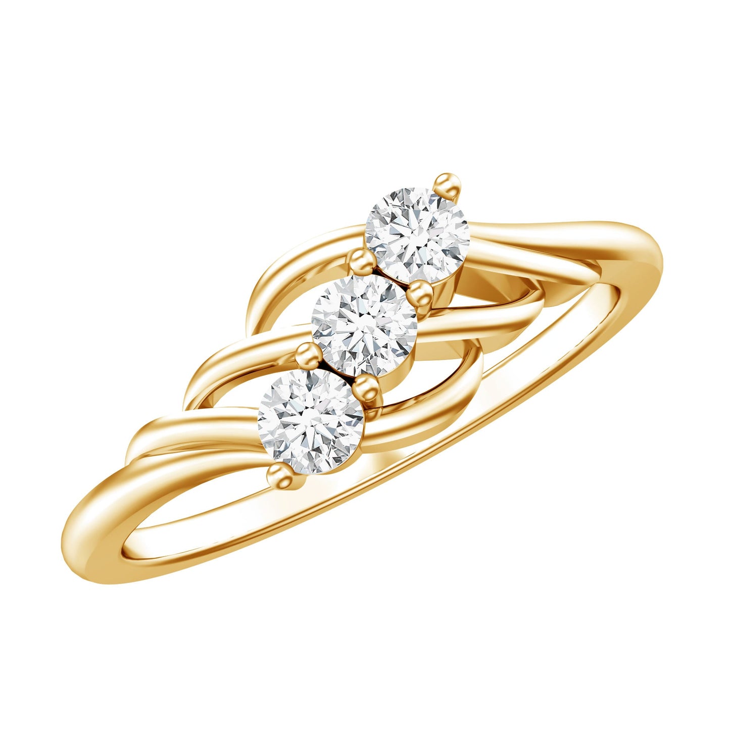 Certified Lab Grown Diamond Three Stone Proposal Ring