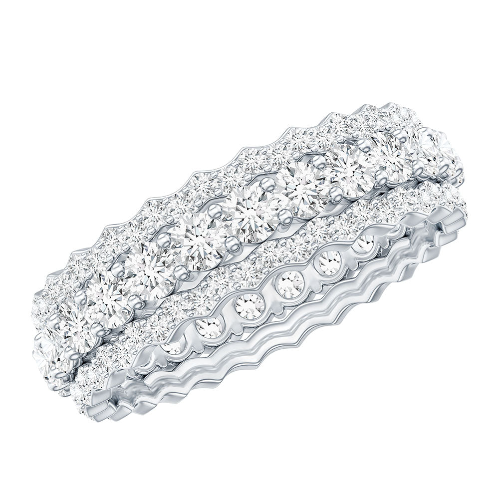 Certified Lab Grown Diamond Eternity Wedding Band for Her