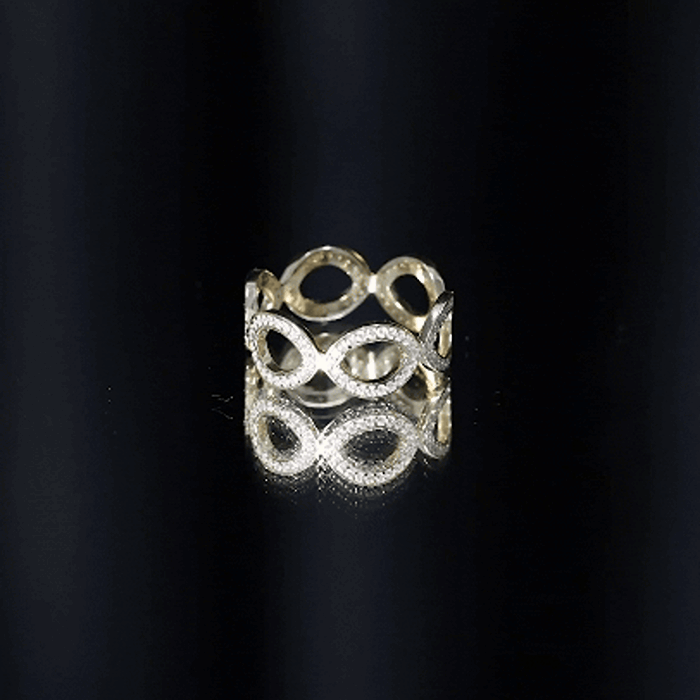 Lab Created Diamond Infinity Band Ring for Women