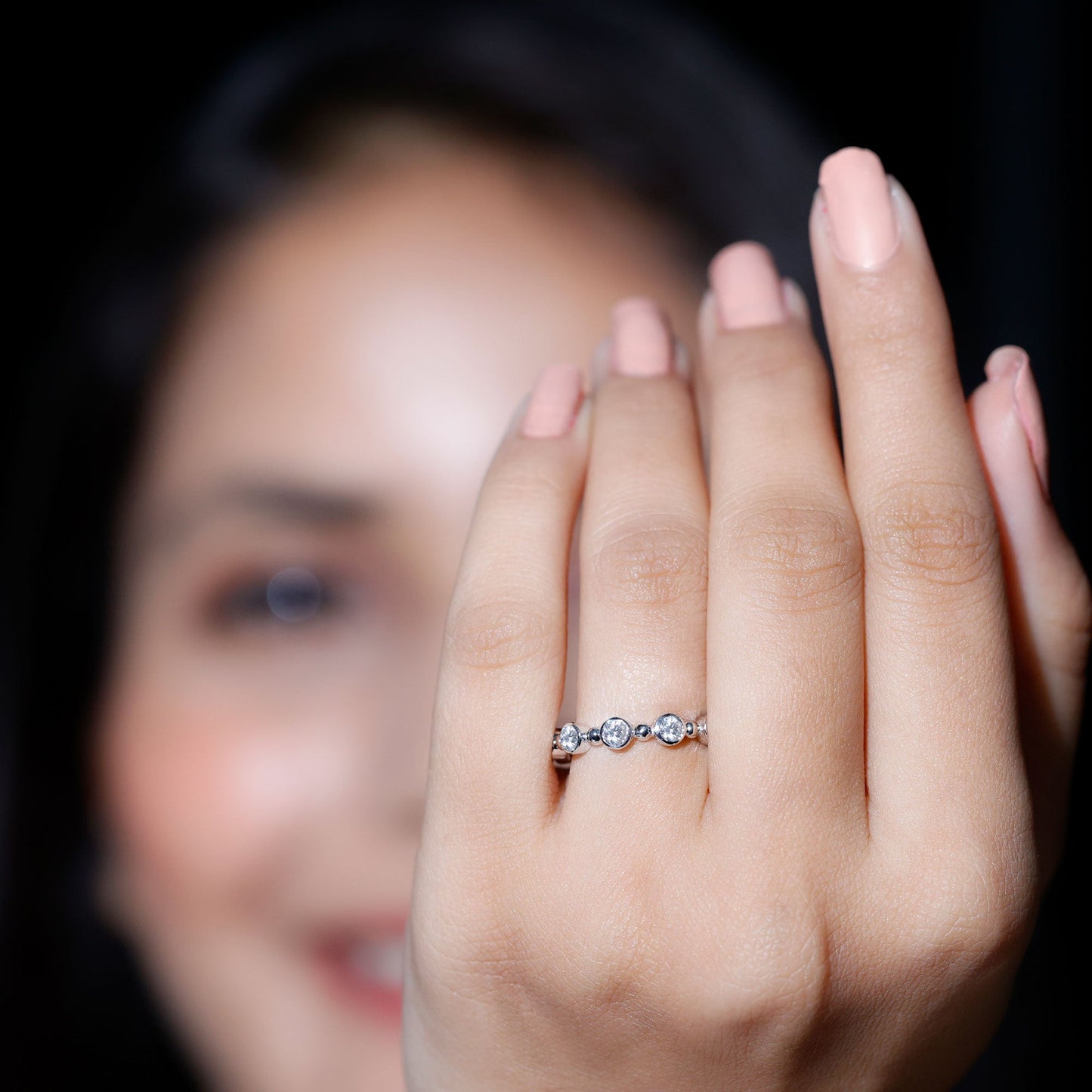 Bezel Set Lab Grown Diamond Wedding Anniversary Band