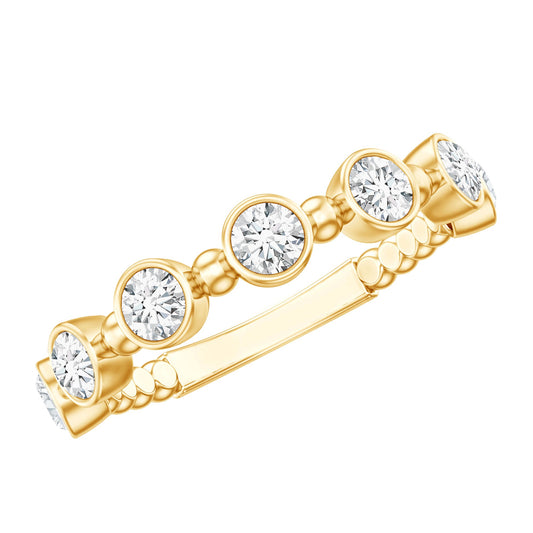 Bezel Set Lab Grown Diamond Wedding Anniversary Band