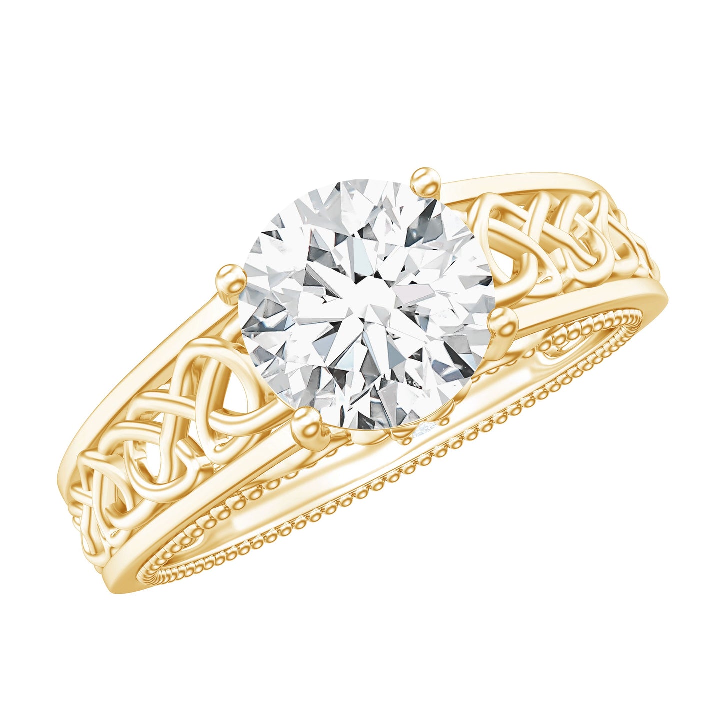 Certified 1.2 Carat Lab Grown Diamond Celtic Design Engagement Ring