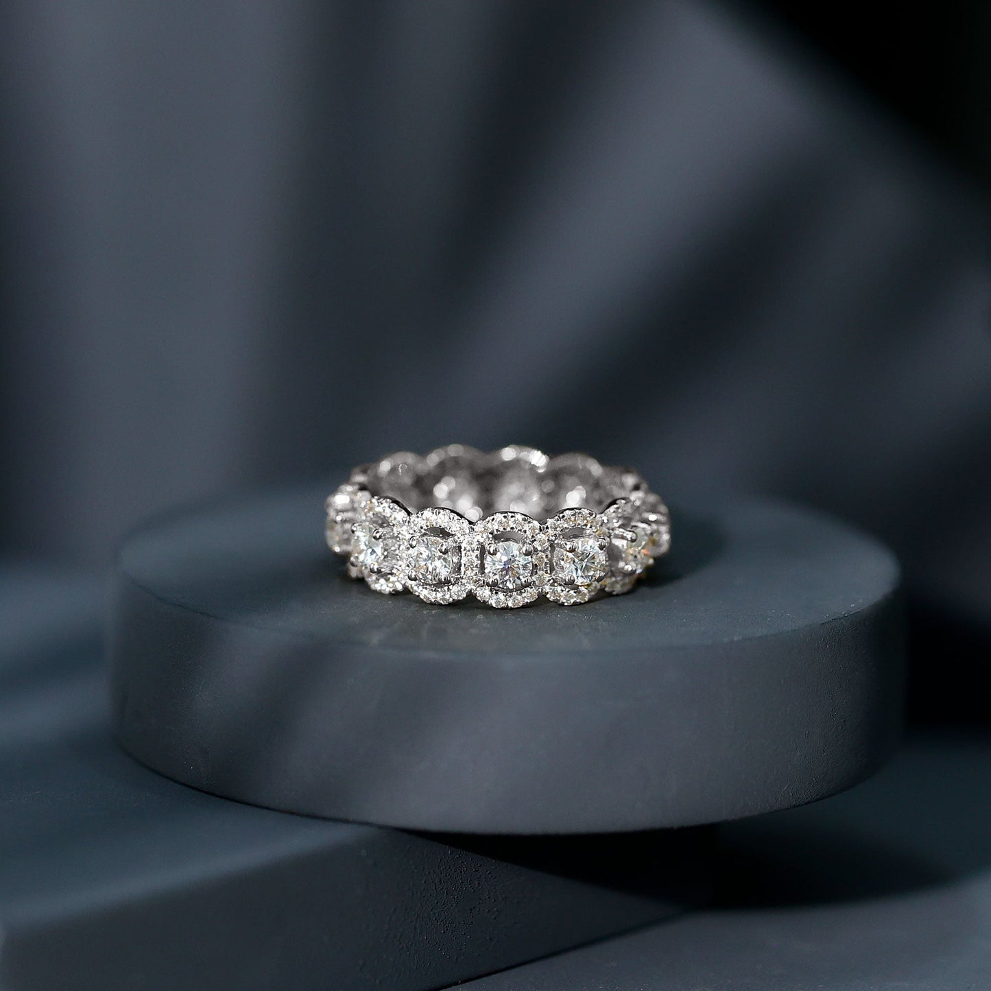 Classic Lab Grown Diamond Thick Wedding Band