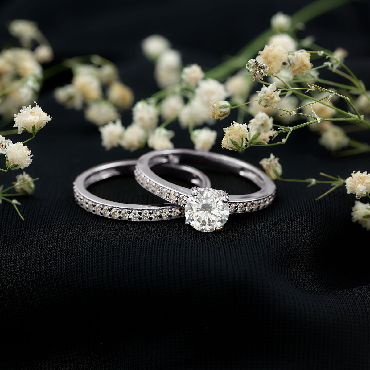 Lab Grown Diamond Wedding and Engagement Ring Set