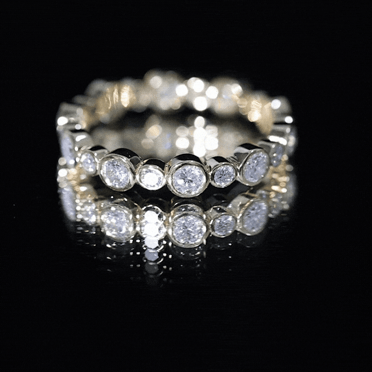 Lab Grown Diamond Bezel Set Wedding Band