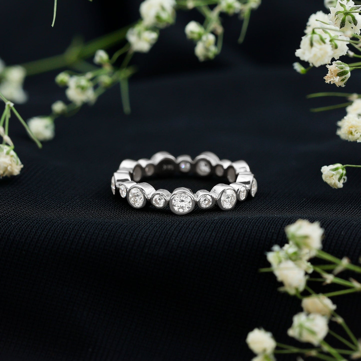 Lab Grown Diamond Bezel Set Wedding Band