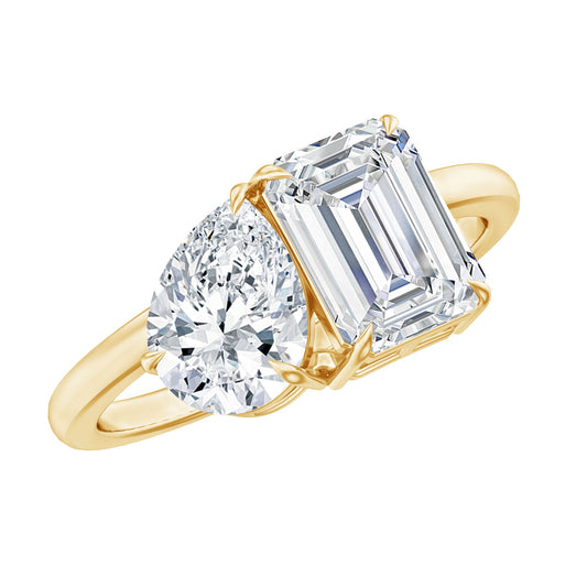 Lab Created Diamond Moi Et Toi Engagement Ring for Women