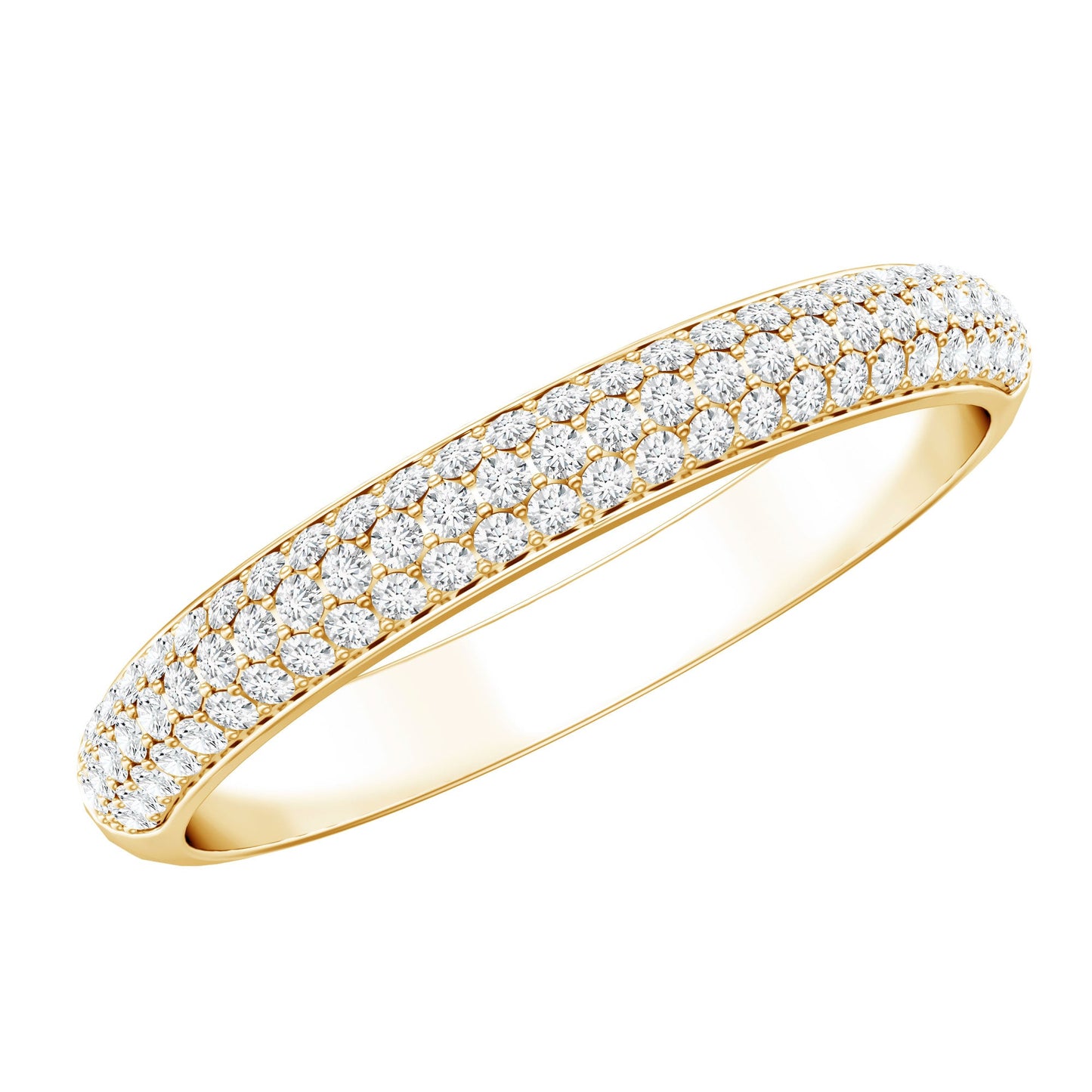 Certified Lab Grown Diamond 3 Row Eternity Ring