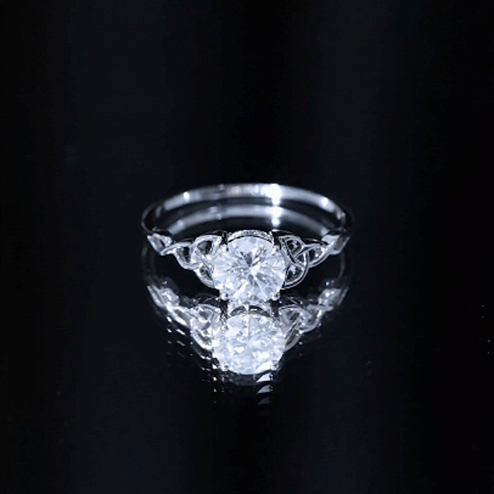 Lab Created 2 Carat Diamond Celtic Knot Engagement Ring