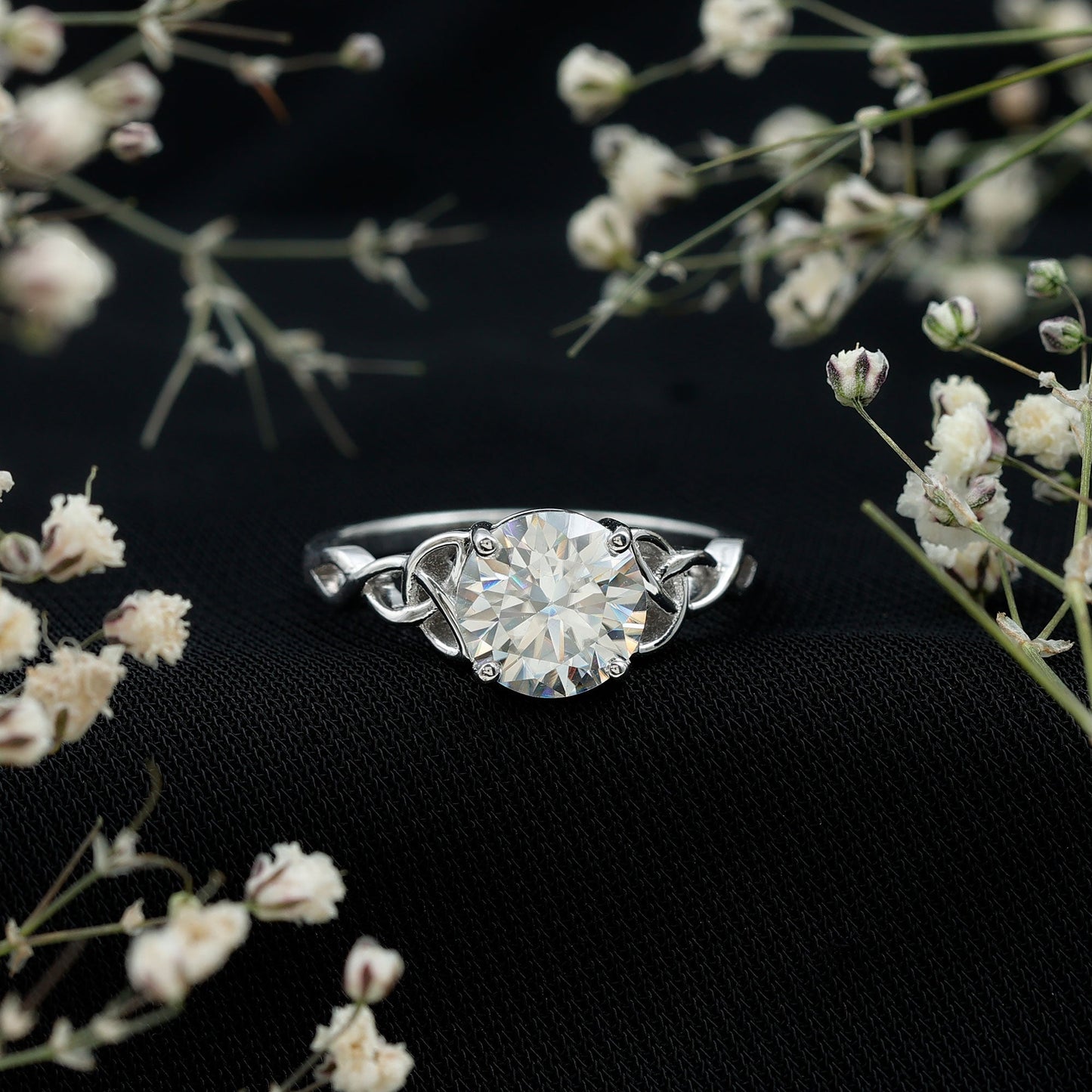 Lab Created 2 Carat Diamond Celtic Knot Engagement Ring