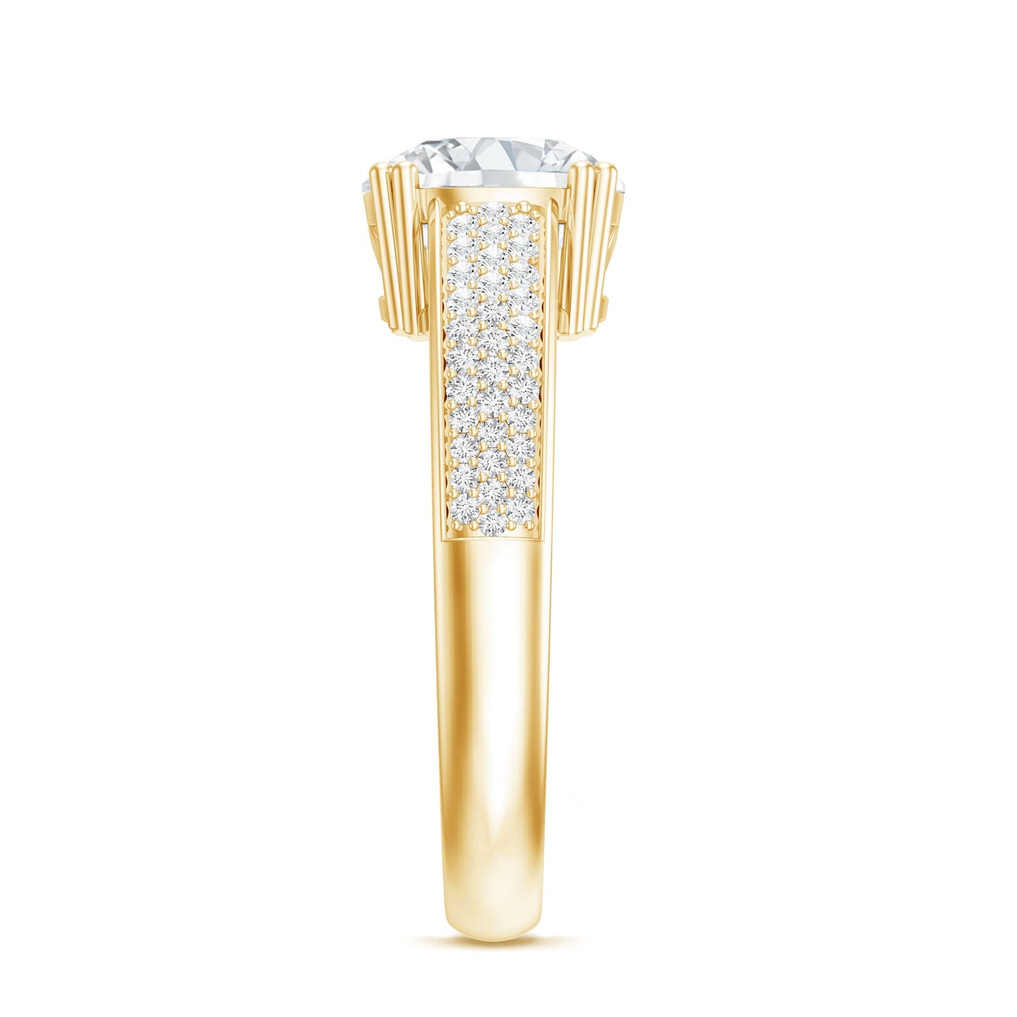 Lab Grown Diamond Engagement Ring With Double Prongs