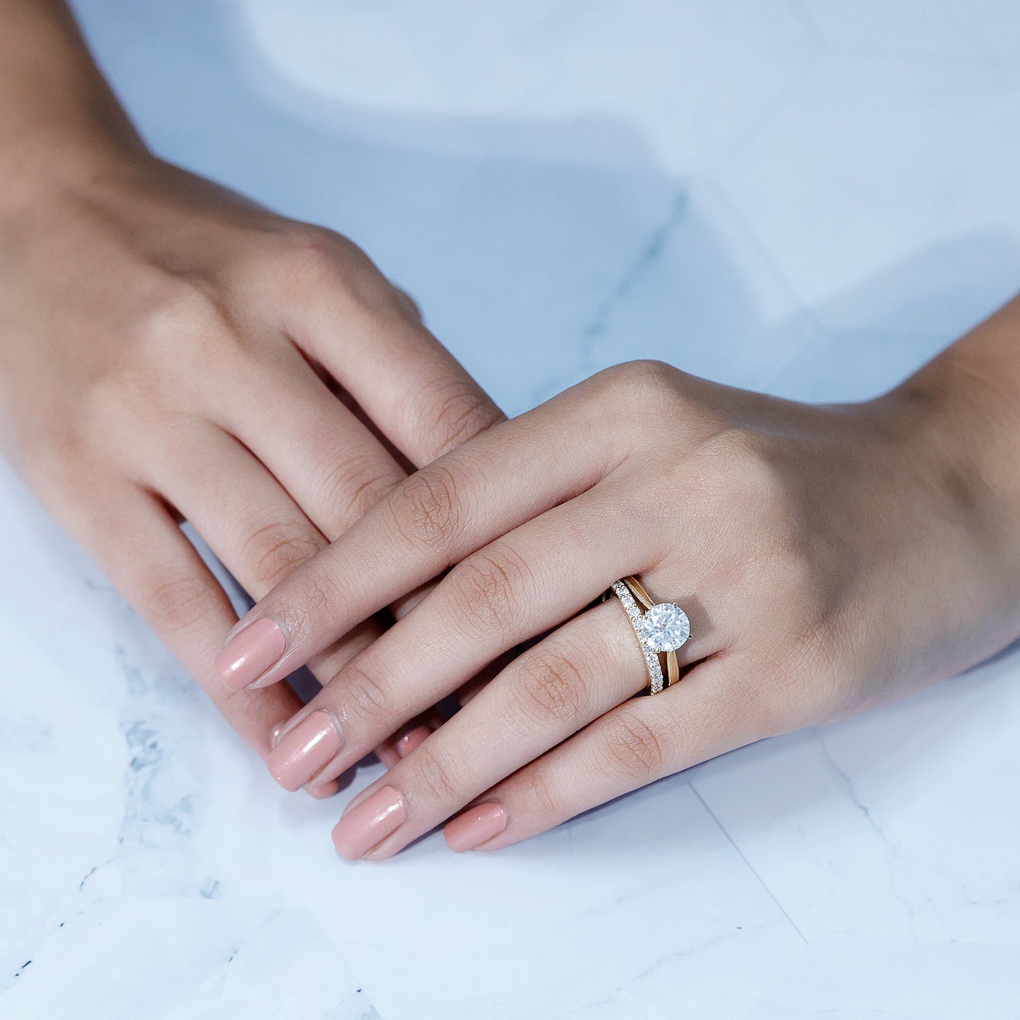 Certified 2 Carat Diamond Solitaire Engagement Ring With Ring Guard