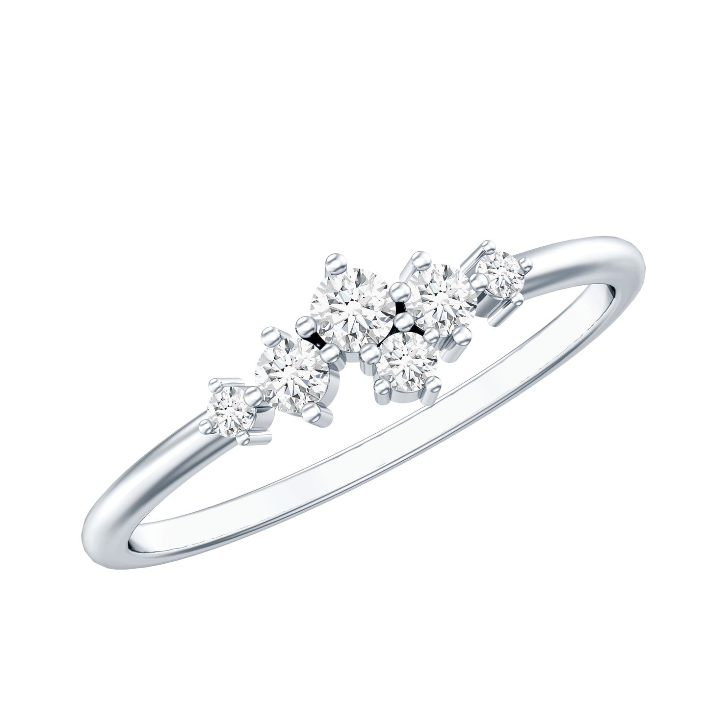 Certified Lab Created Diamond Wedding Anniversary Ring