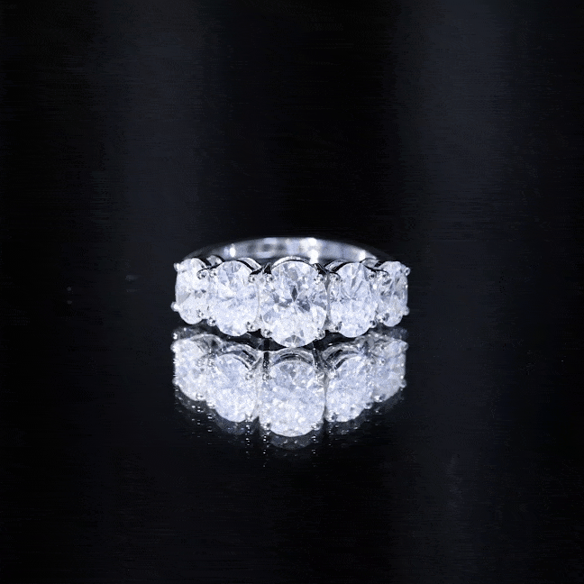Lab Grown Diamond 5 Stone Statement Ring