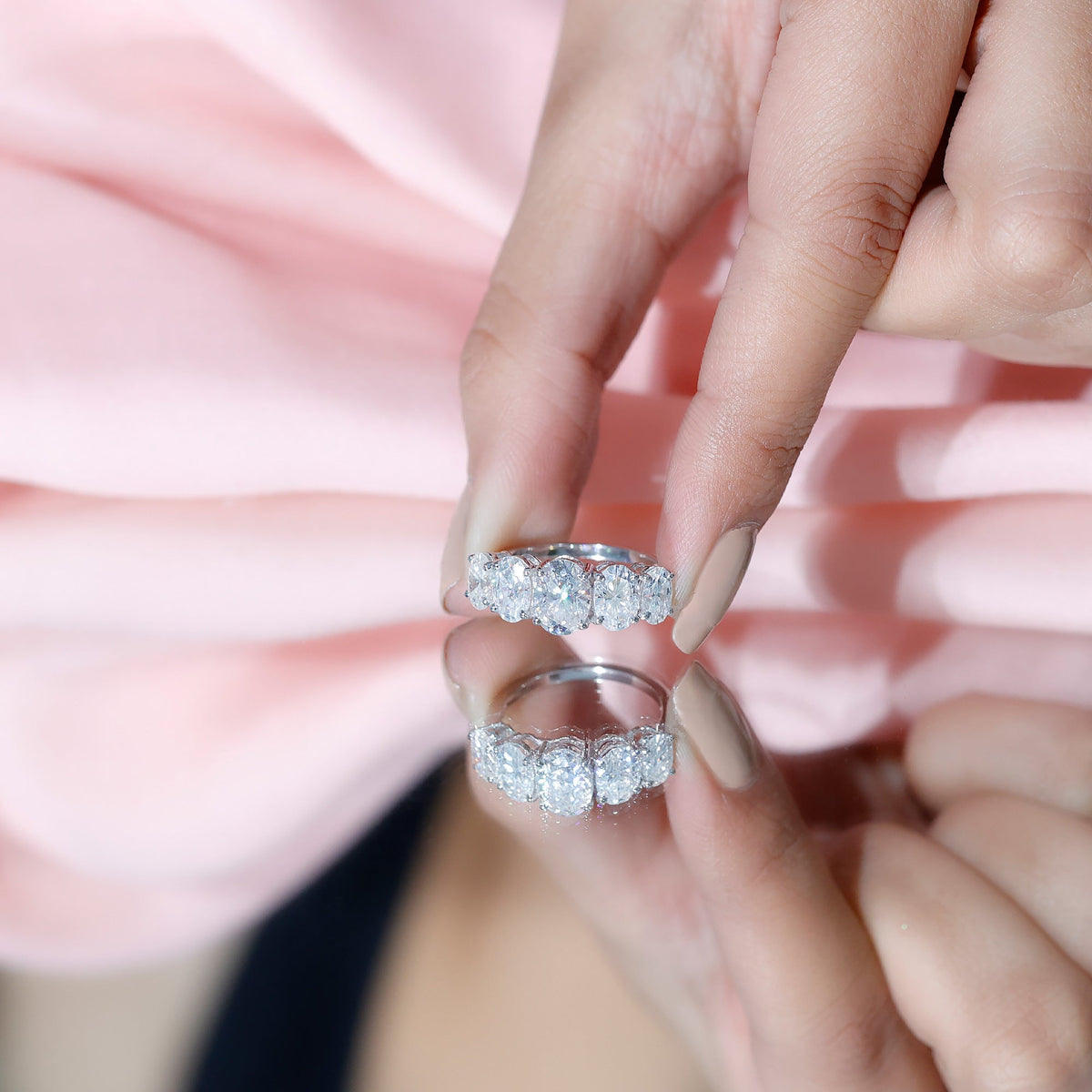 Lab Grown Diamond 5 Stone Statement Ring