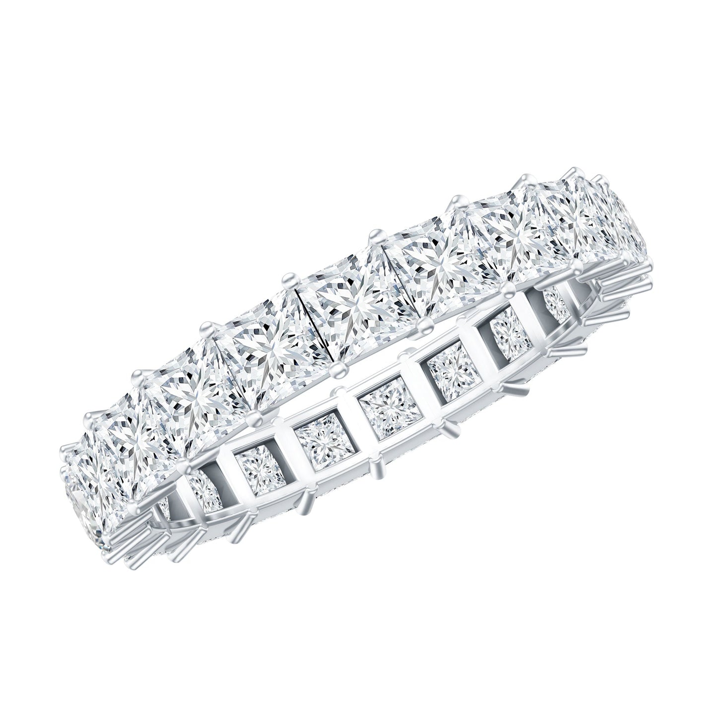 Certified Lab Grown Diamond Princess Cut Wedding Ring