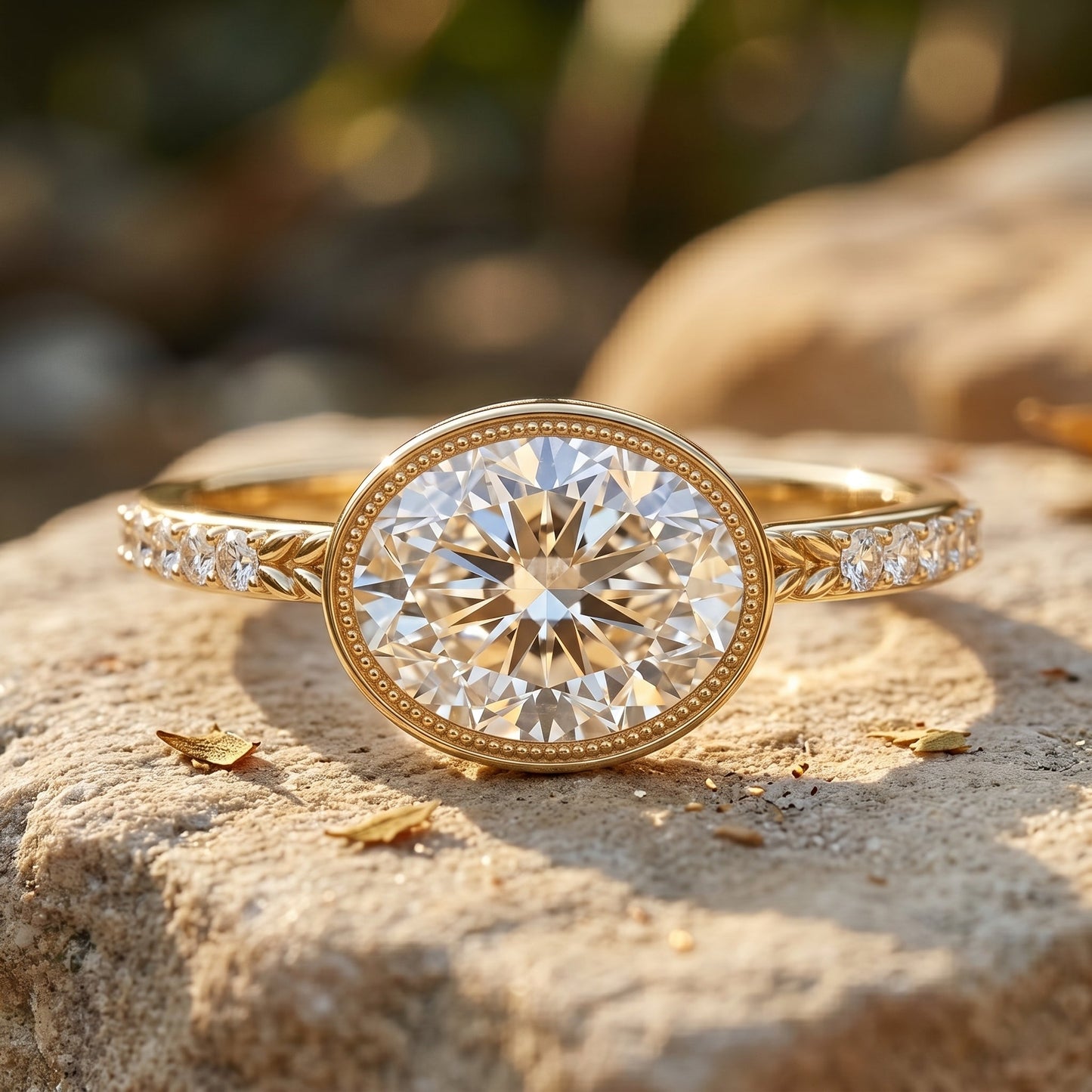 IGI Certified Lab Diamond Engagement Ring with 2 Carat Oval