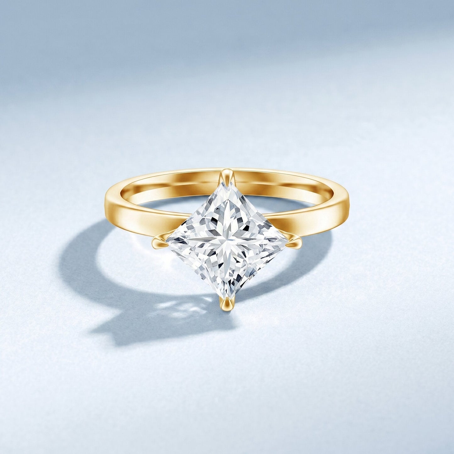 IGI Certified Lab Grown Diamond 3 Carat Princess Cut Engagement Ring