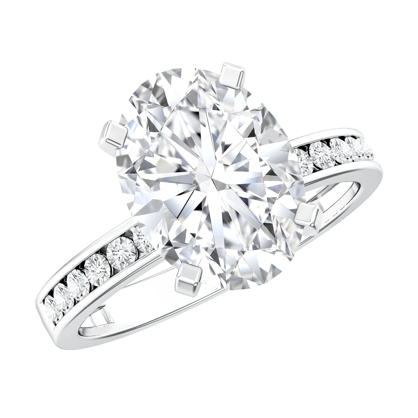 IGI Certified 3 Carat Lab Grown Diamond Oval Engagement Ring for Women