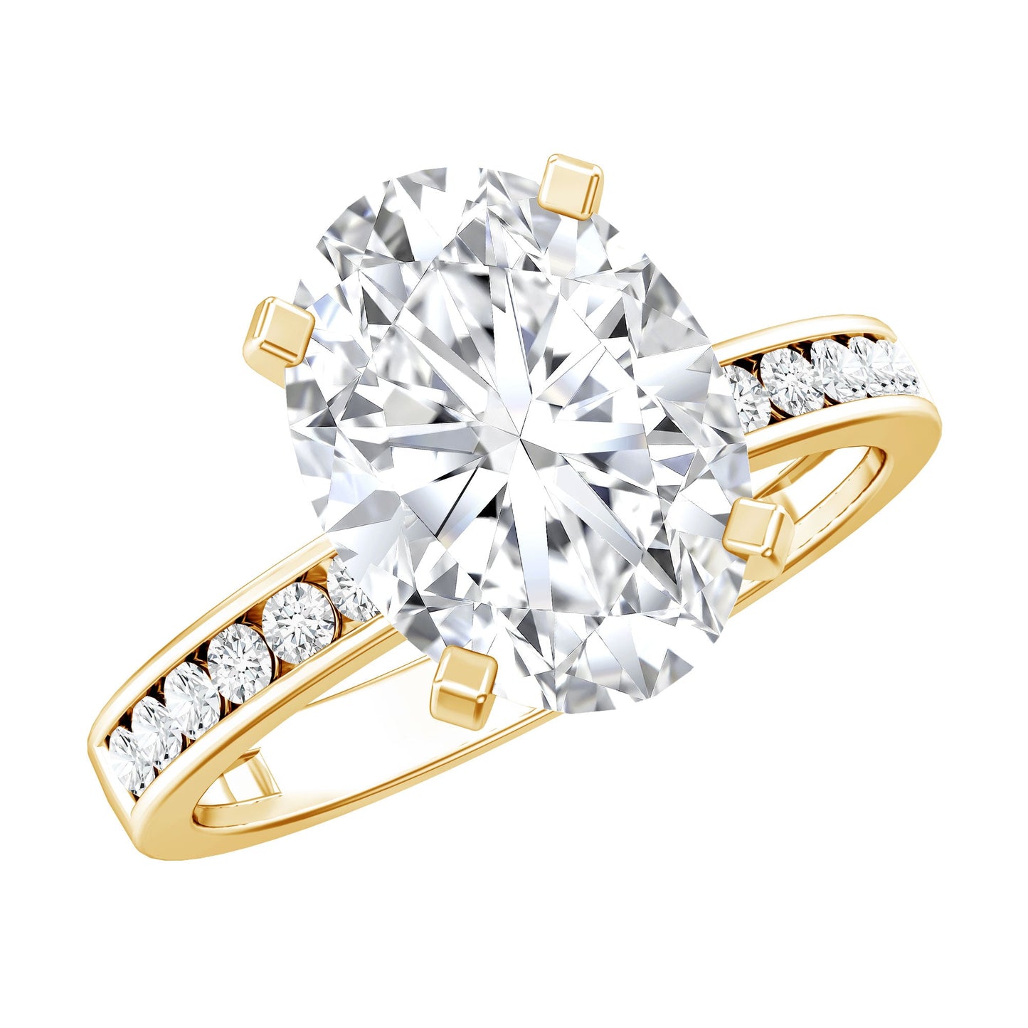 IGI Certified 3 Carat Lab Grown Diamond Oval Engagement Ring for Women