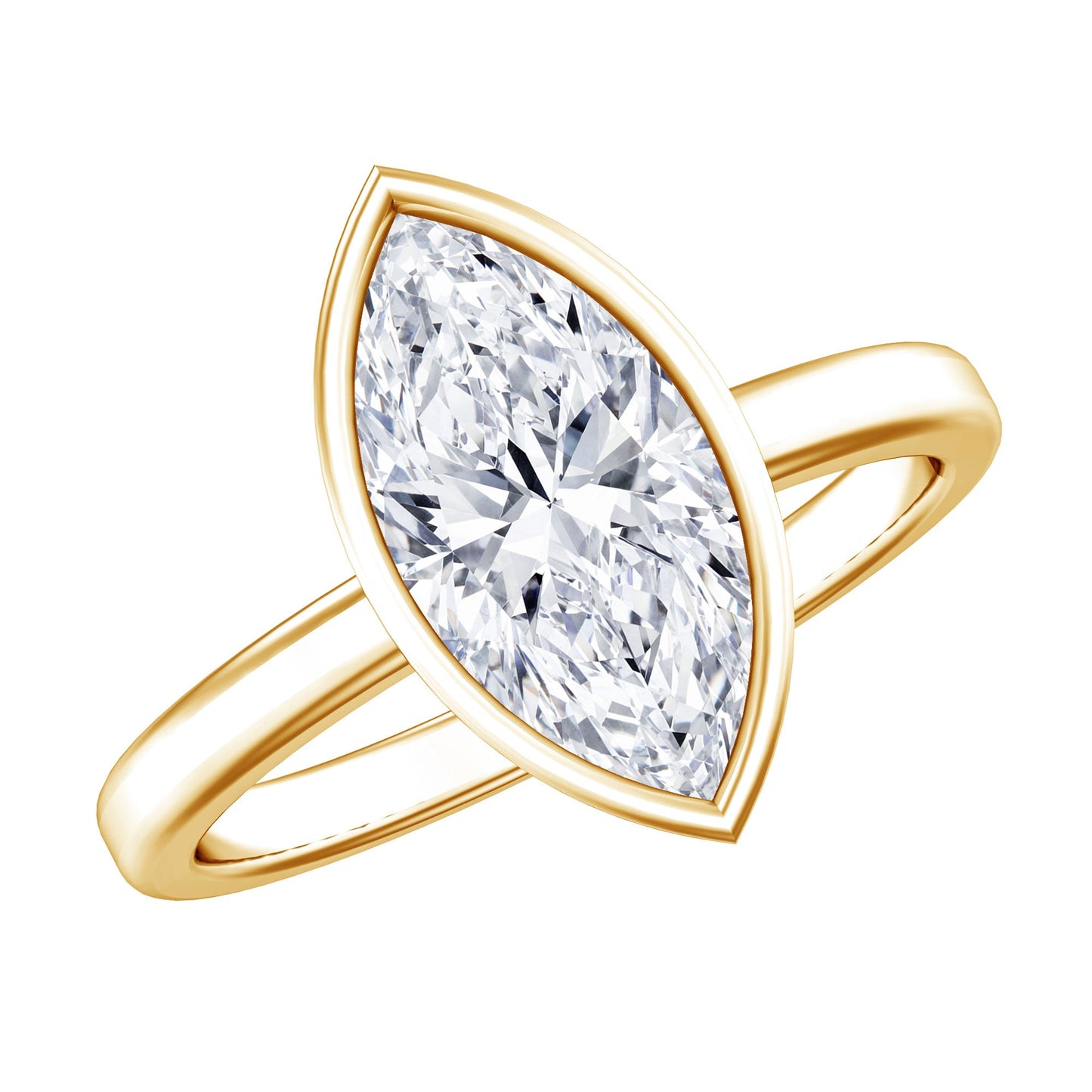 IGI Certified 2 Carat Lab Grown Diamond Marquise Ring For Engagement