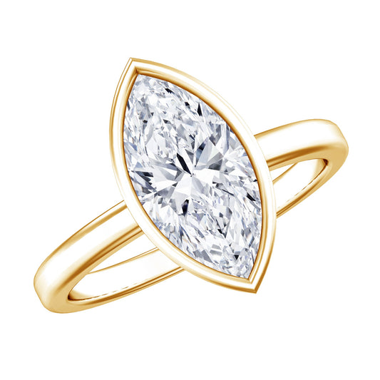 IGI Certified 2 Carat Lab Grown Diamond Marquise Ring For Engagement