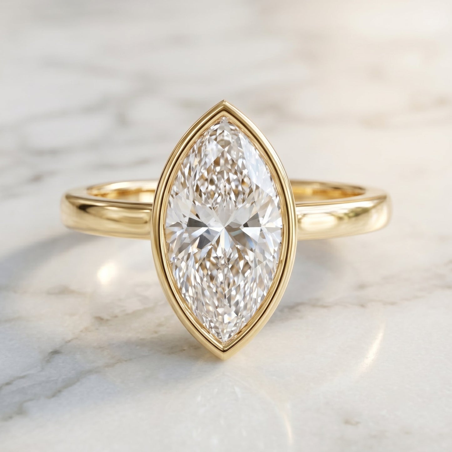 IGI Certified 2 Carat Lab Grown Diamond Marquise Ring For Engagement