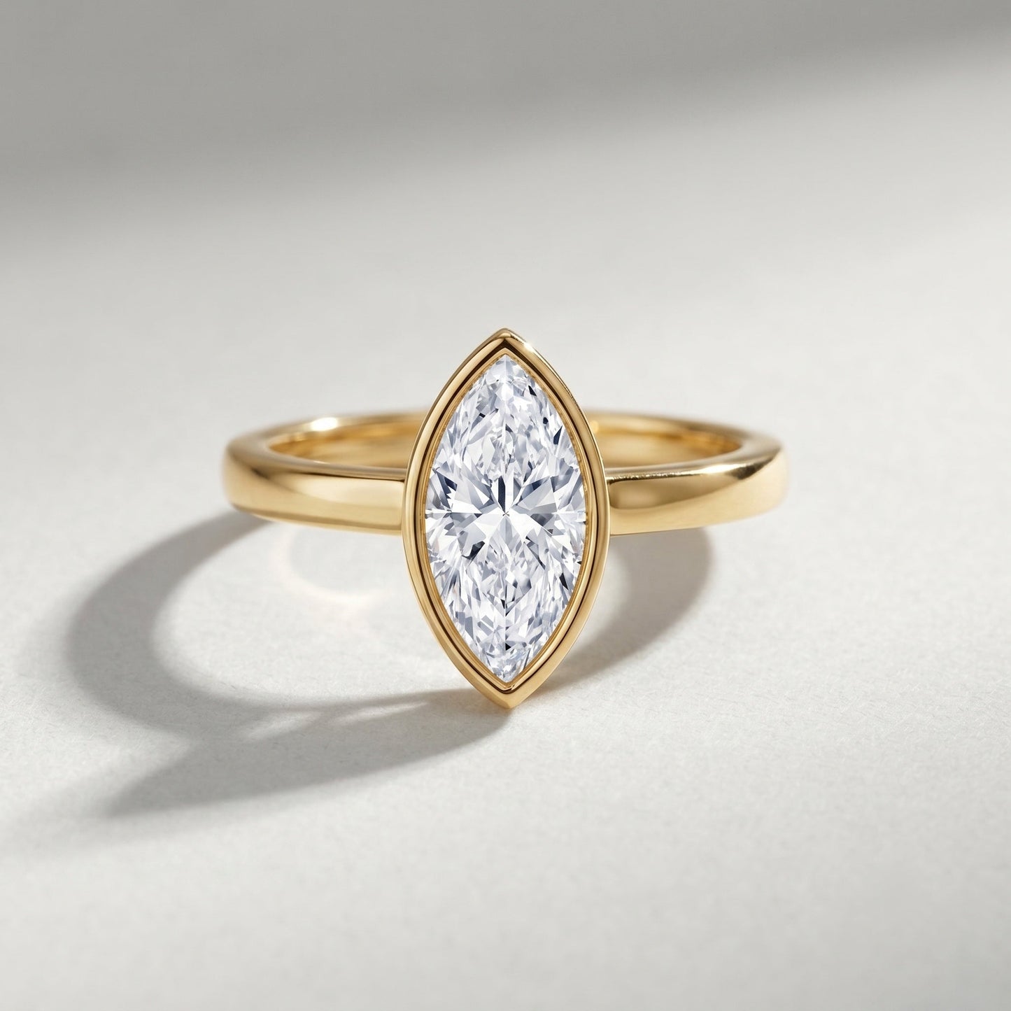 IGI Certified 3 Carat Solitaire Lab Grown Diamond Marquise Cut Engagement Ring