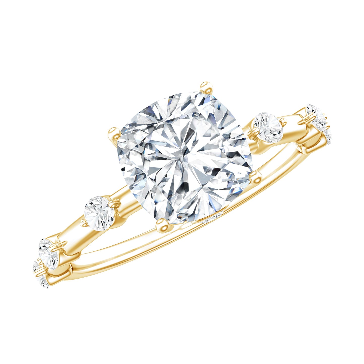 3 Carat IGI Certified Lab Grown Diamond Cushion Cut Engagement Ring for Women