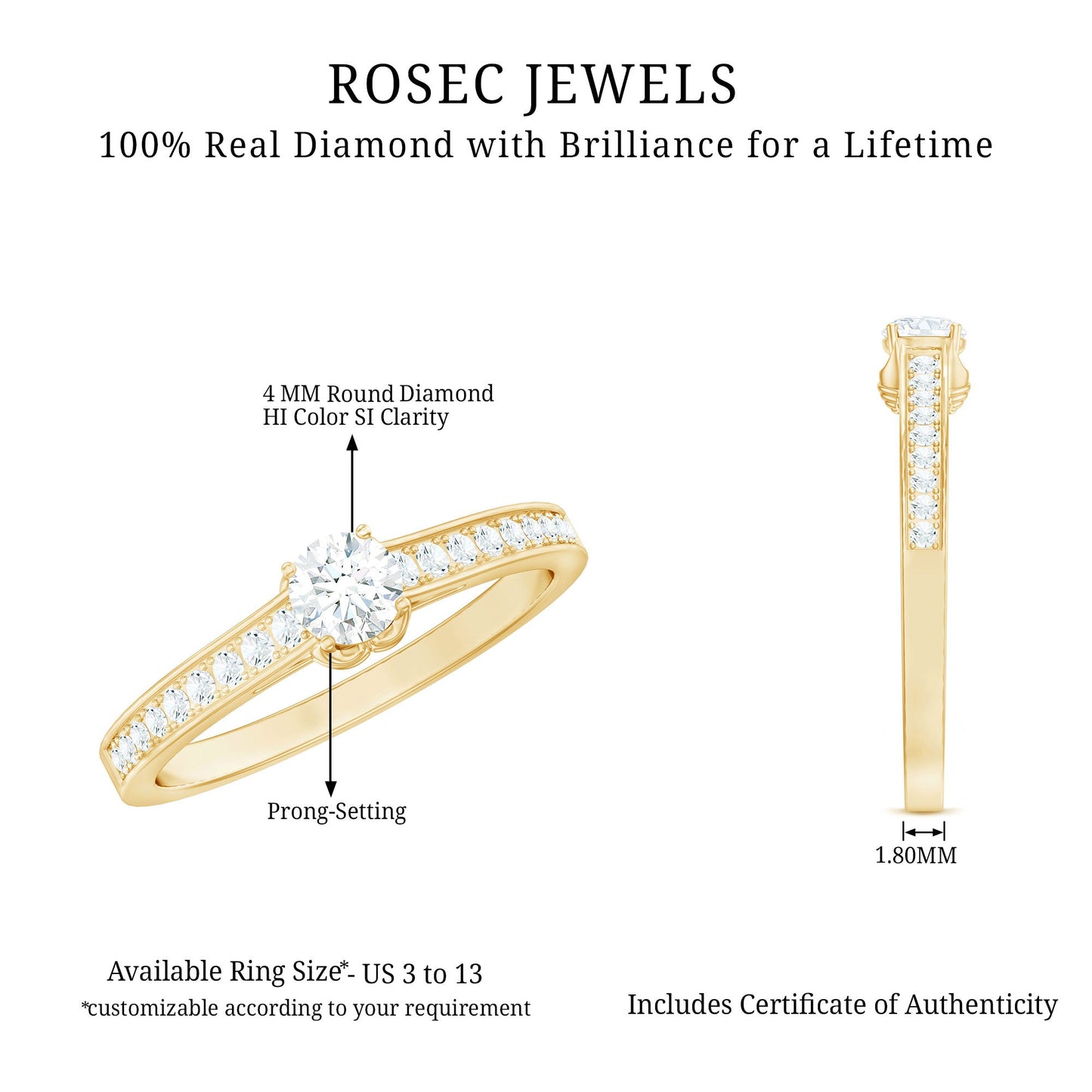 Minimal Round Diamond Promise Ring