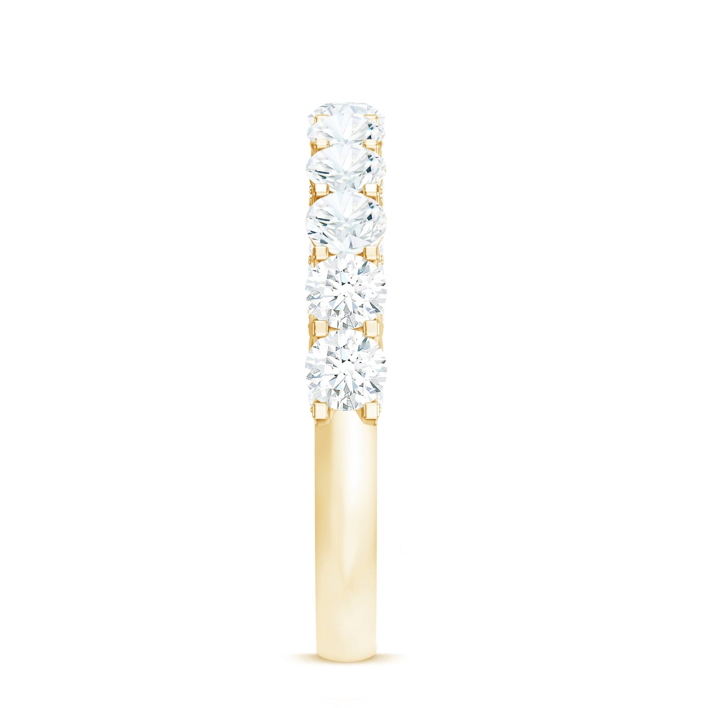 Trellis Set Moissanite Half Eternity Ring