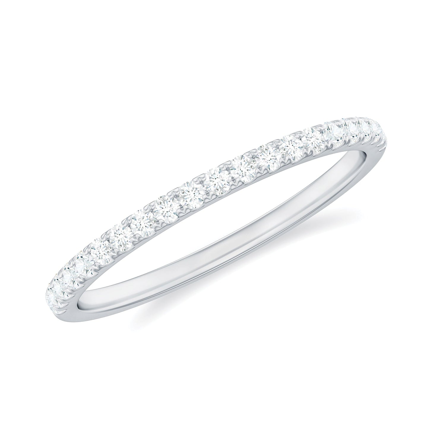 Stackable Diamond Eternity Ring in Fish Tail Setting