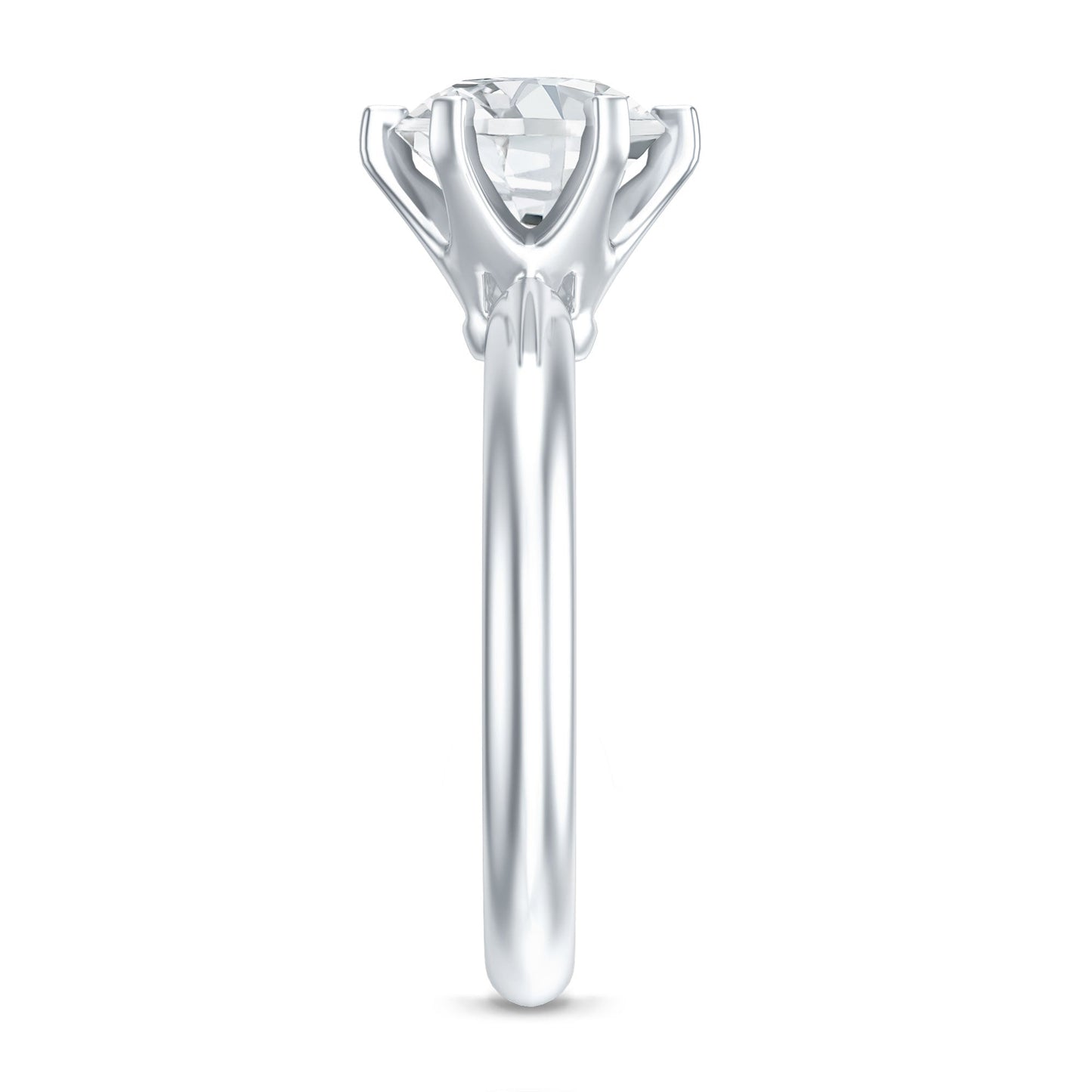 2 CT Moissanite Solitaire Engagement Ring in 6 Prongs
