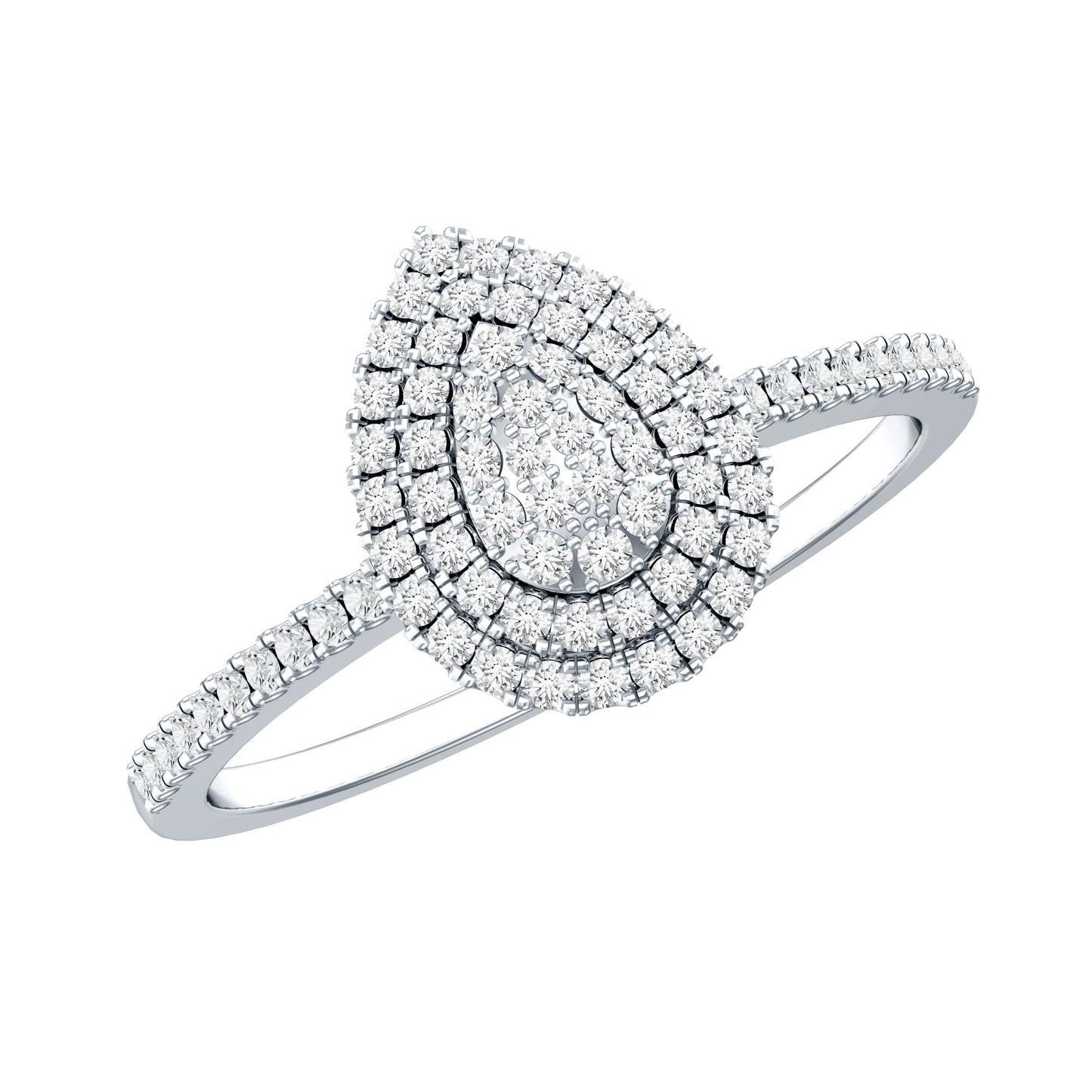 Diamond Pear Shaped Engagement Ring