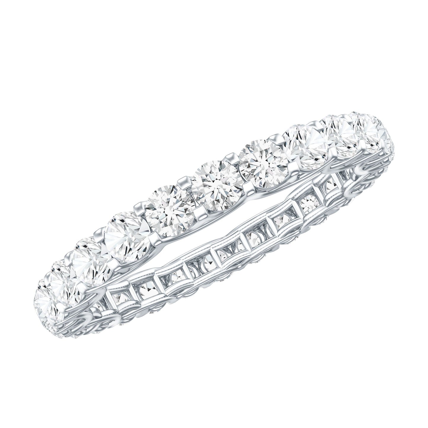 Brilliant Cut Moissanite Eternity Wedding Ring for Women