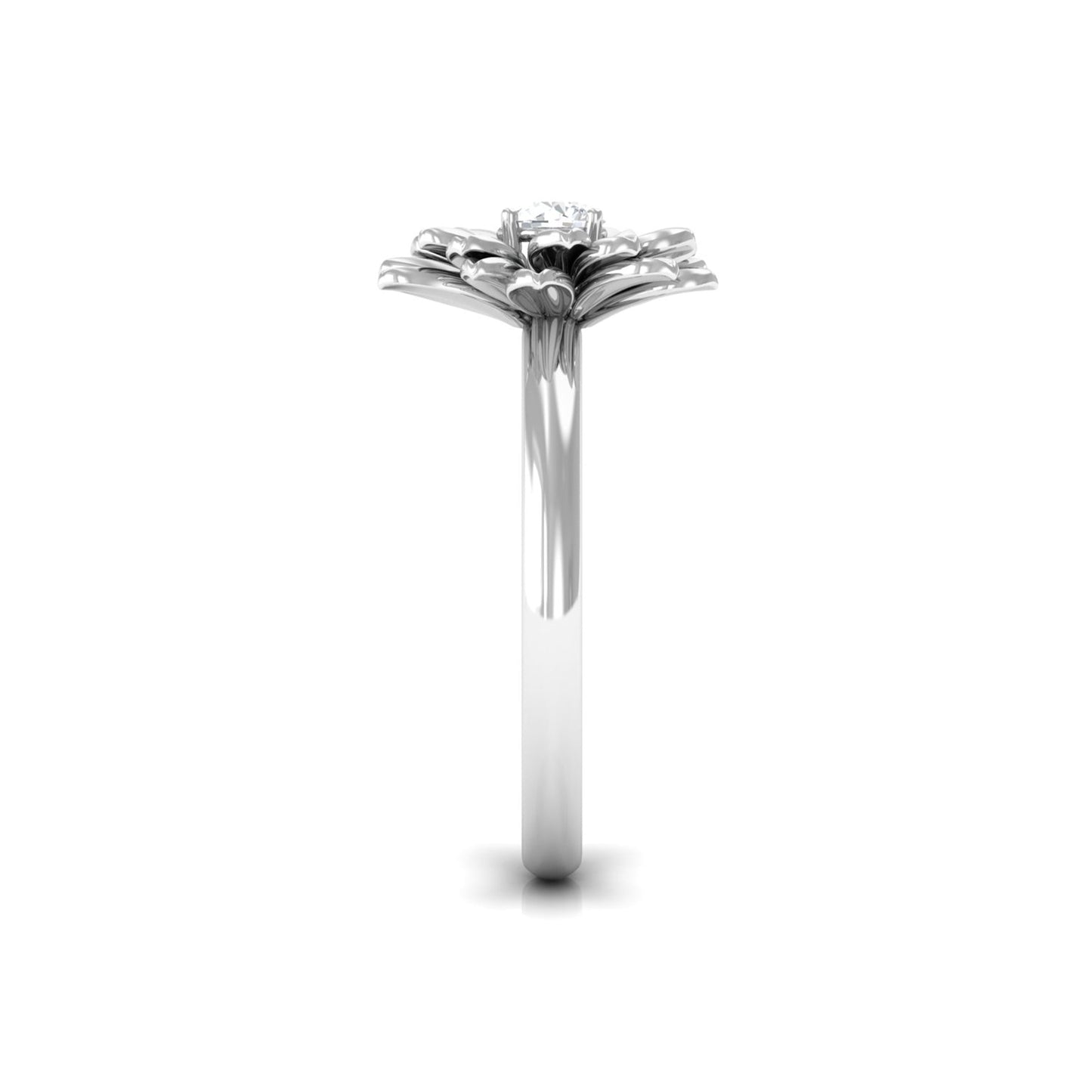 Certified Real Diamond Floral Engagement Ring