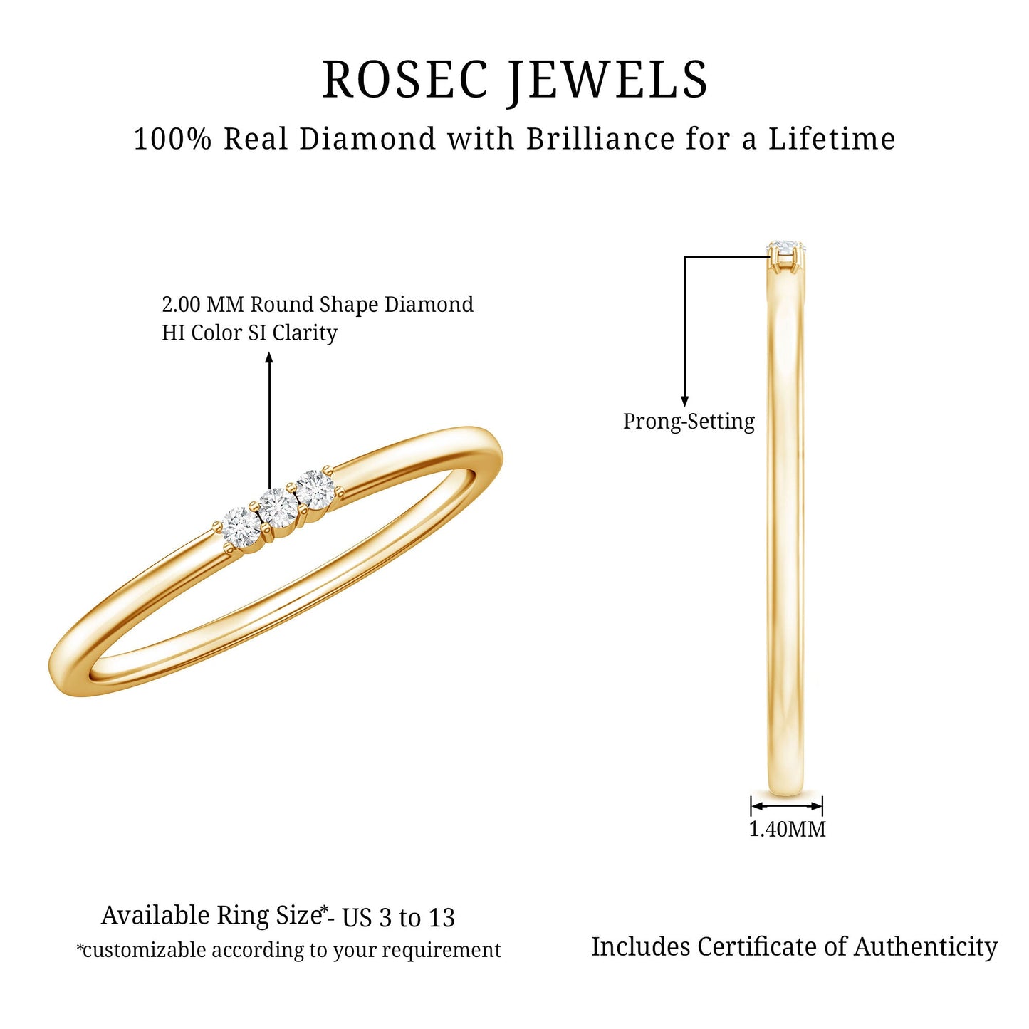 Certified Round Diamond Proposal Ring For Her