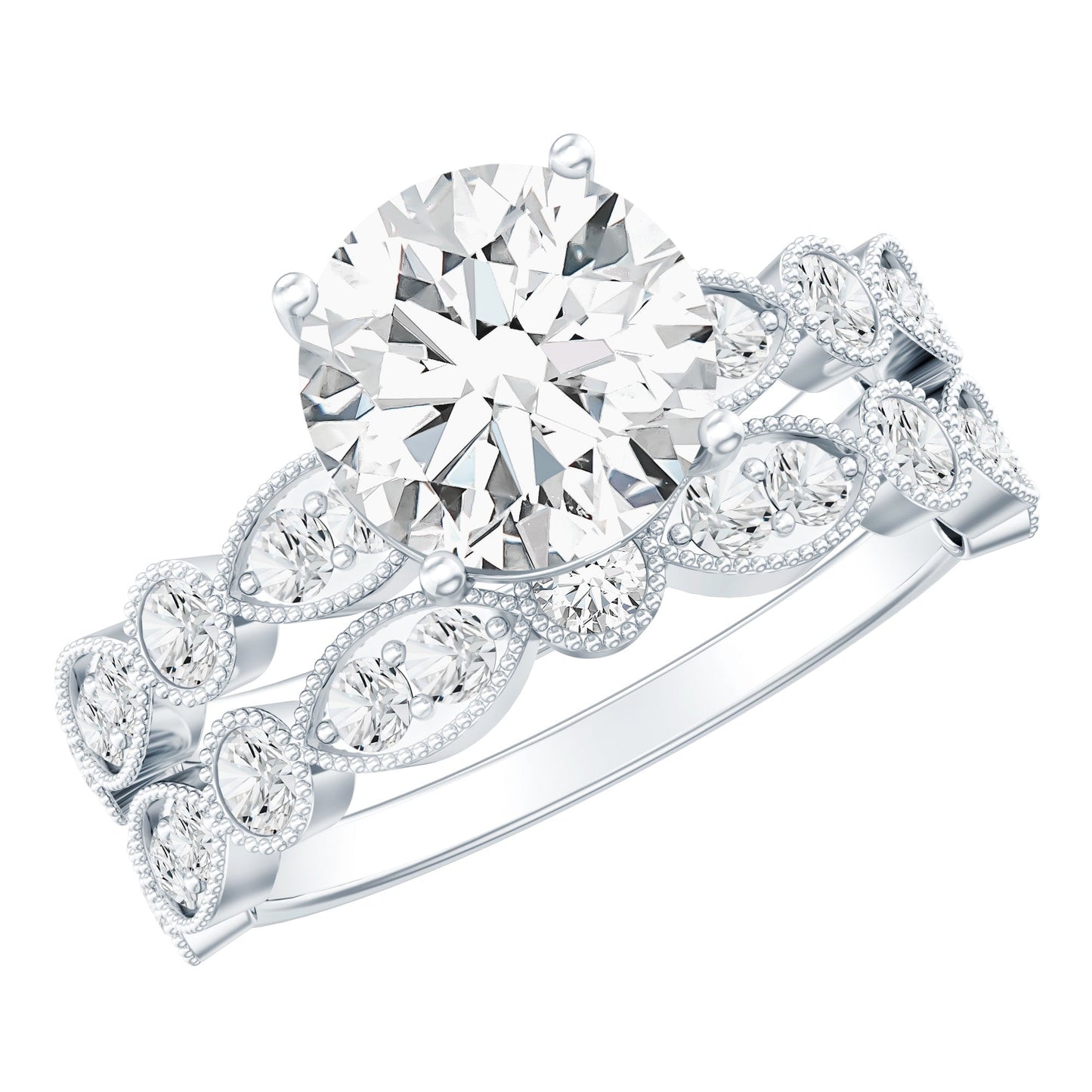 Diamond Designer Marriage Ring Set For Women