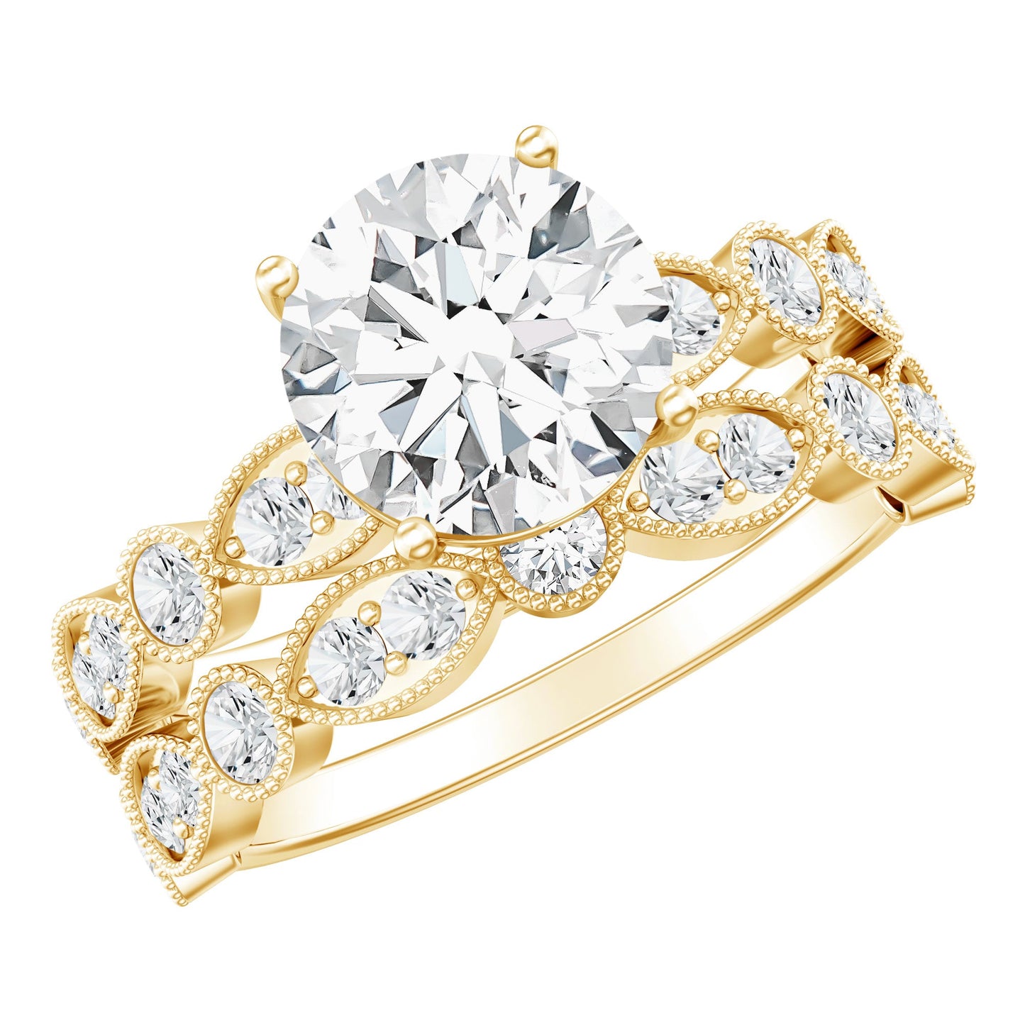 Diamond Designer Marriage Ring Set For Women
