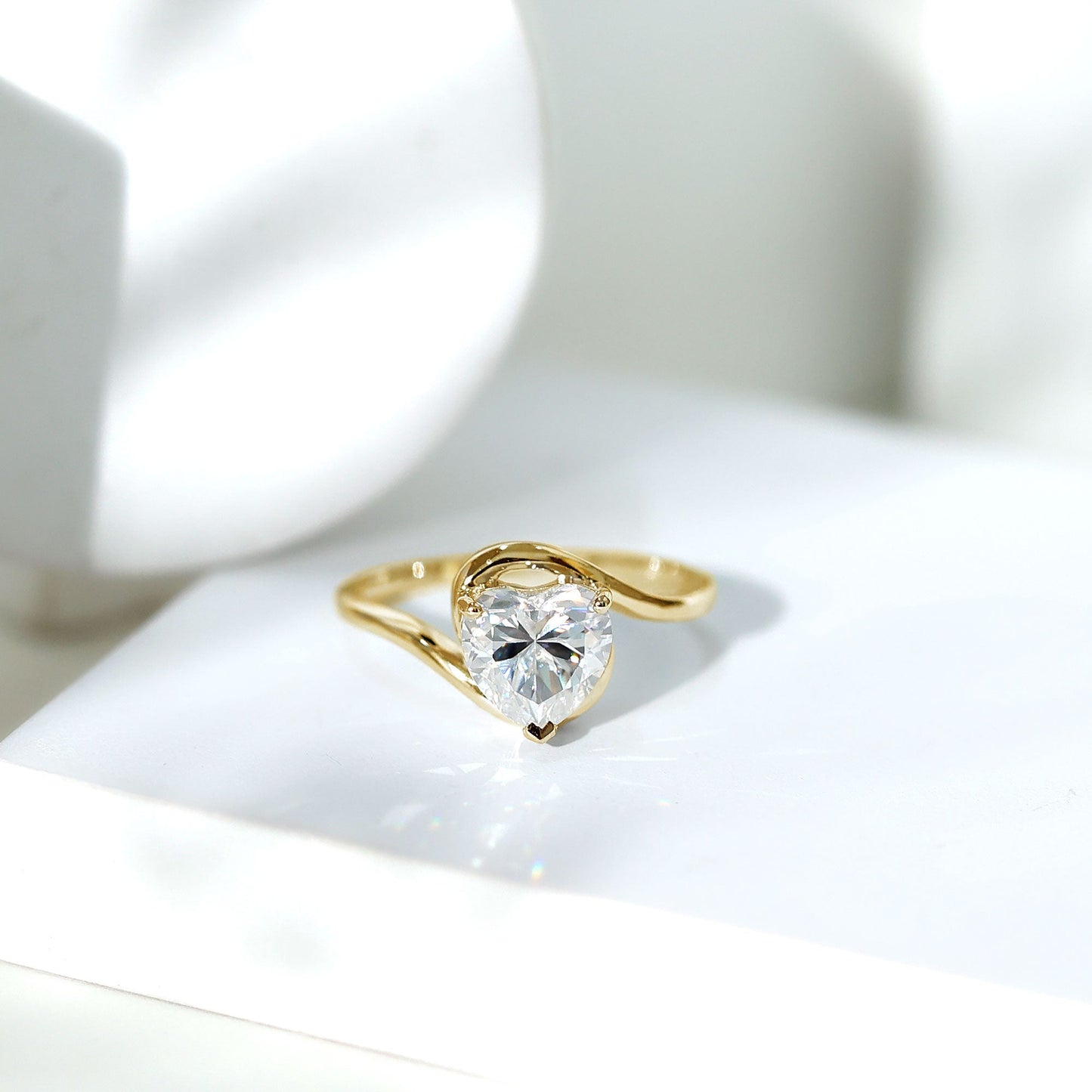 2 Carat Lab Grown Diamond Heart Shape Engagement Ring For Her