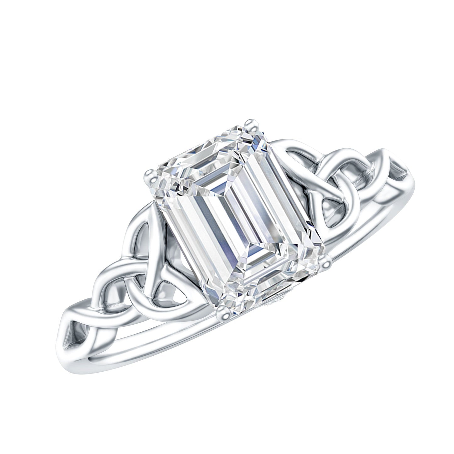 Celtic Design Inspired Lab Grown Diamond Engagement Ring