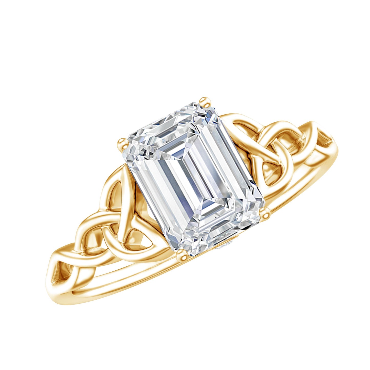 Celtic Design Inspired Lab Grown Diamond Engagement Ring