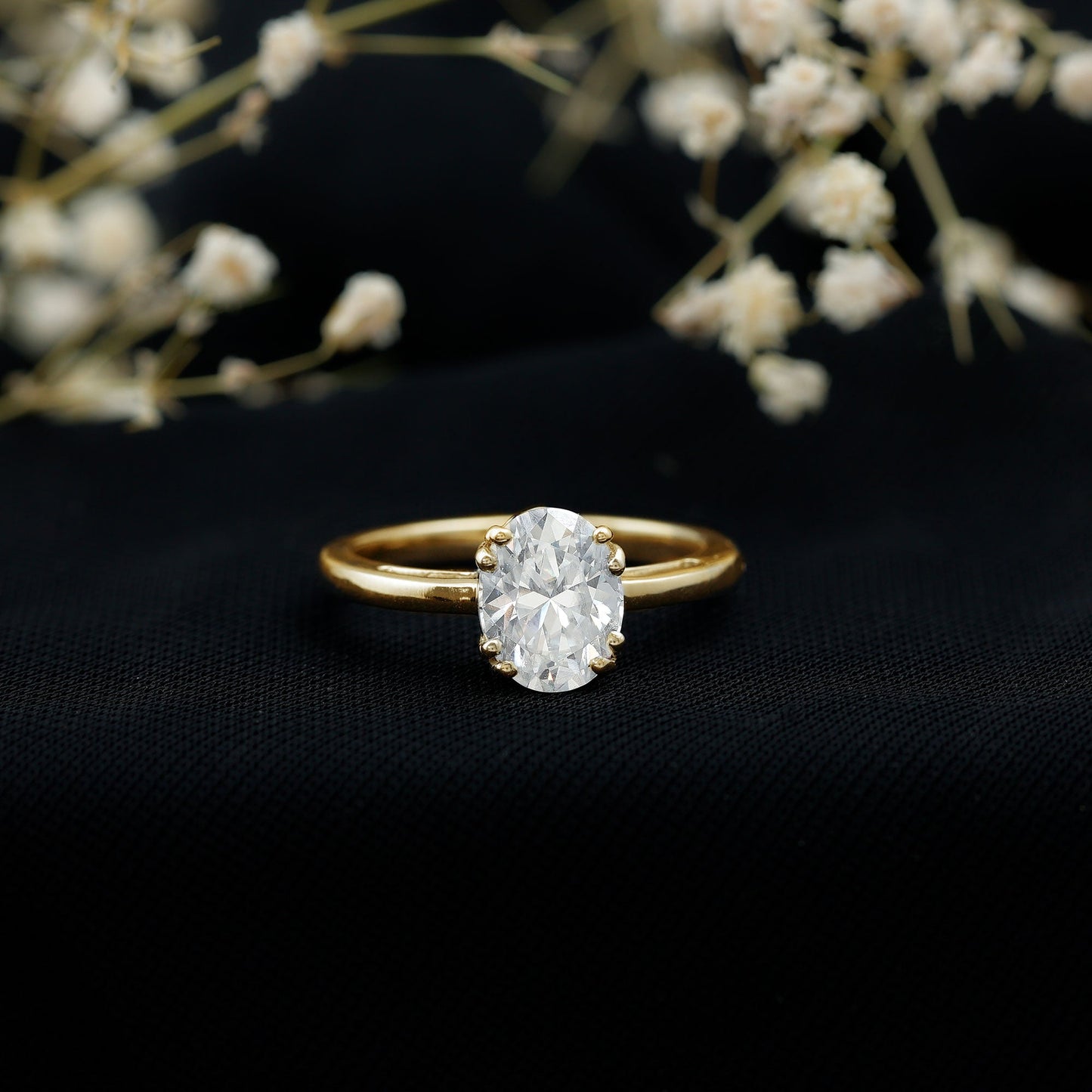 2 Carat Oval Cut Lab Grown Diamond Engagement Ring
